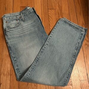 Brand new 90’s style wide leg jeans light blue color with tags never worn.